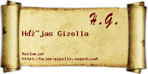 Héjas Gizella névjegykártya